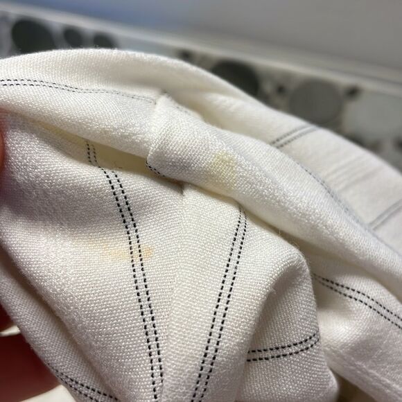 BCX woman’s white trousers with black pinstripes down the pants. - Picture 12 of 14